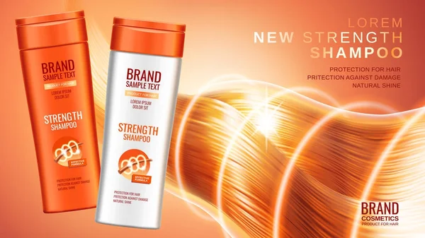 Anunțuri de șampon premium — Vector de stoc