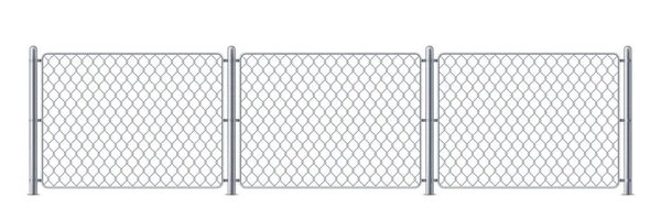 Security metal fence or police steel chain link — Stock Vector