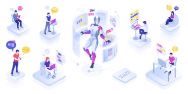 Sohbet robotu veya kullanıcılara yardım eden sanal asistan