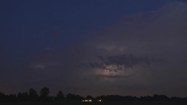 Lightning in a thunderstorm — Stock Video