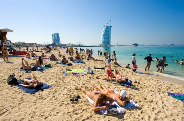 Public beach of Dubai — Stock Photo, Image