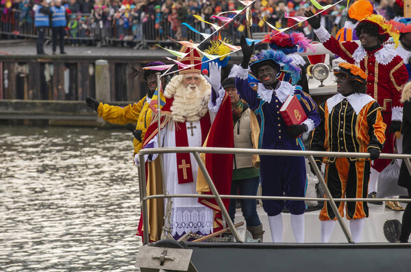 Sinterklaas arriving in the Netherlands
