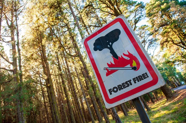 Warning sign for bushfire — Stock Photo, Image