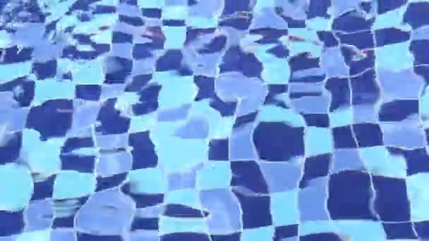 Refraction in swimming pool water. — Stock Video