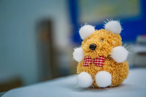 Toy teddy bear on table — Stock Photo, Image