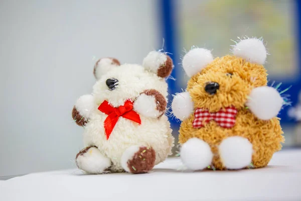 Toy teddy bear on table — Stock Photo, Image