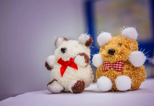 Toy teddy bear on table — Stock Photo, Image