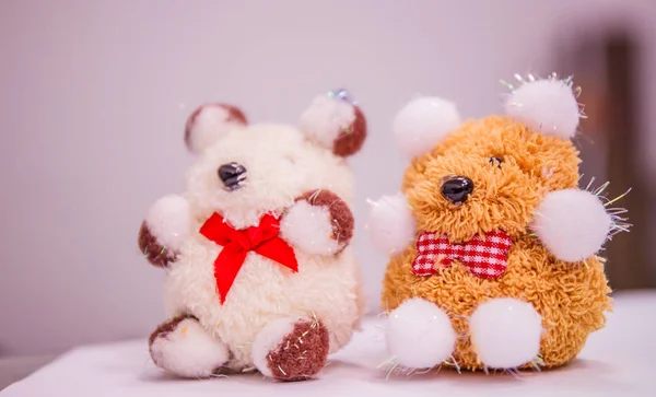 Toy teddy bear on table — Stock Photo, Image