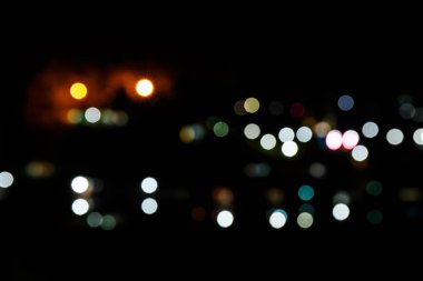 Gece şehir ışık bokeh arka plan 