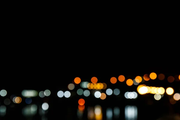 Gece şehir ışık bokeh arka plan — Stok fotoğraf
