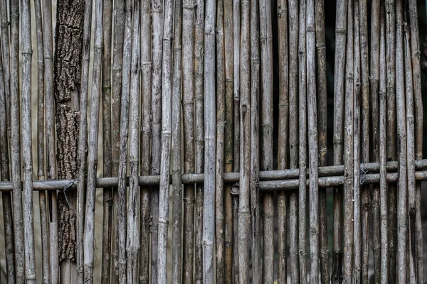 Oude bamboe hek achtergrond — Stockfoto