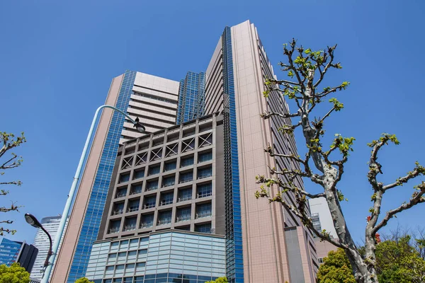 Tokyo, Tsukiji Japonya 2 Mayıs 2017: High street Tokyo'nun Tsukiji Fish Market bina.