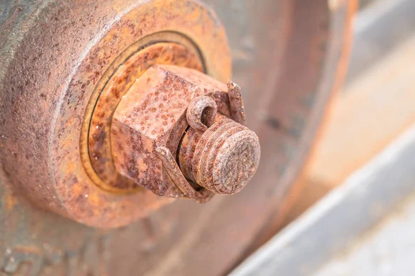 Old rusted nut close up background. — Stock Photo, Image
