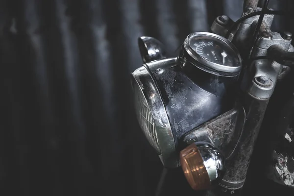 Old motorcycle headlights vintage style. — Stock Photo, Image