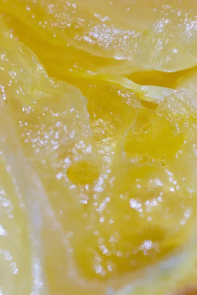 Vlees Oranje Macro Detail Geel Glans Textuur Design Water Aderen — Stockfoto