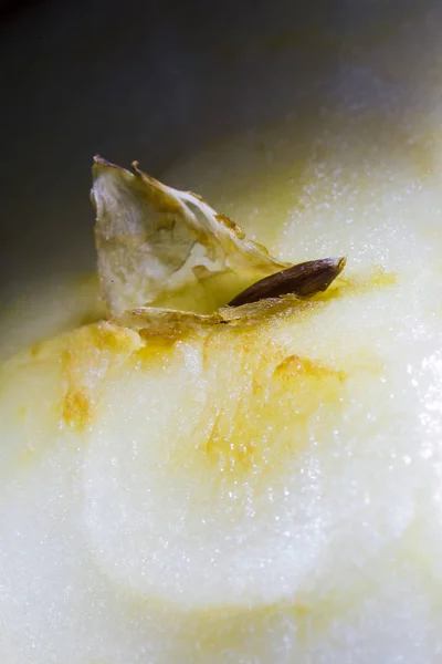 Kunst Natuurlijke Abstract Voedsel Achtergrond Water Natuur Geel Apple — Stockfoto
