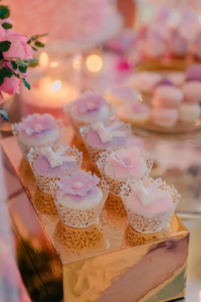 Świąteczny stół słodycze — Zdjęcie stockowe