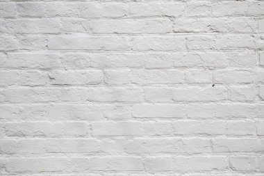 Rustic style painted white brick wall background clipart