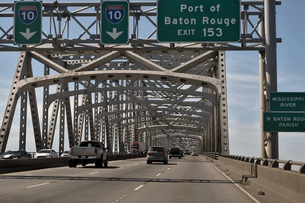Baton Rouge Louisiane États Unis 2020 Vue Pont Horace Wilkinson — Photo
