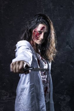 Korkunç kadın, Halloween Tema portresi