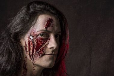 Korkunç kadın, Halloween Tema portresi