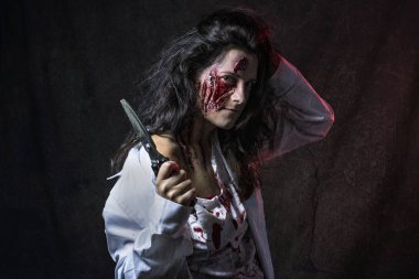 Korkunç kadın, Halloween Tema portresi