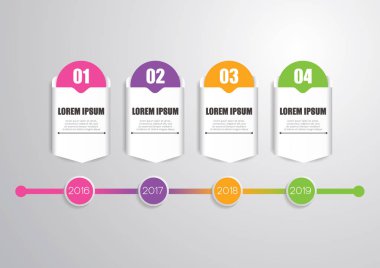 zaman çizelgesi Infographic tasarım şablonu