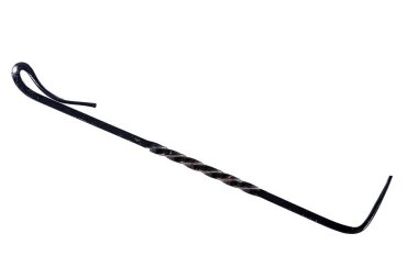 Şömine için demir çubuk ya da beyaz arka planda barbekü.