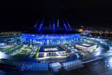 Saint Petersburg Stadyumu, havadan fotoğraf olarak da adlandırılan Zenit Arena, FIFA Konfederasyonlar Kupası 2017, 2018 Dünya Kupası, Rusya, Saint Petersburg, 30 Eylül 2017