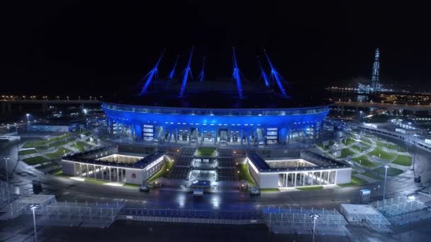 Aerial Video Saint Petersburg Stadium Also Called Zenit Arena Fifa — Stock Video