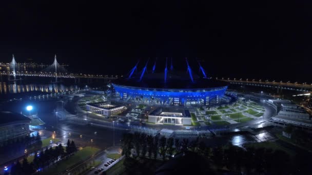 Vídeo Aéreo Del Estadio San Petersburgo También Llamado Zenit Arena — Vídeos de Stock