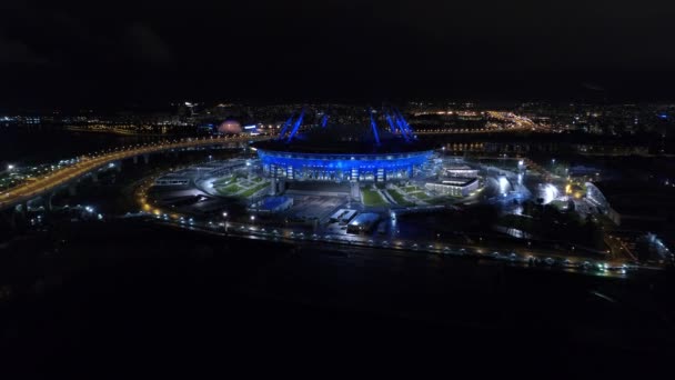 Letecké Video Petrohrad Stadionu Také Nazývané Zenit Arena Fifa Konfederační — Stock video