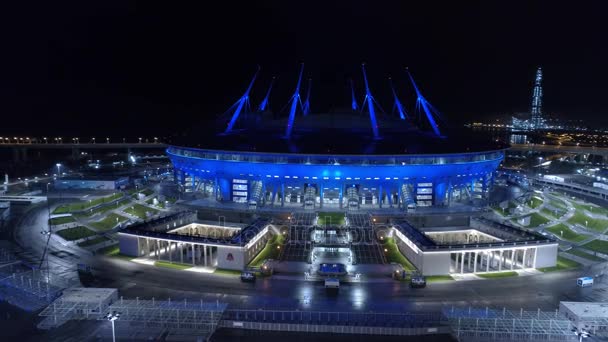 Aerial Video Saint Petersburg Stadium Also Called Zenit Arena Fifa — Stock Video