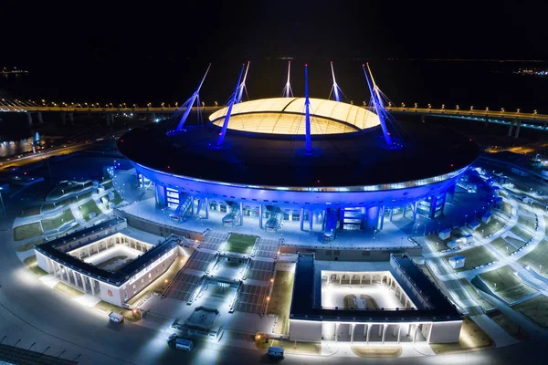 Foto Aérea Del Estadio San Petersburgo También Llamada Zenit Arena —  Fotos de Stock