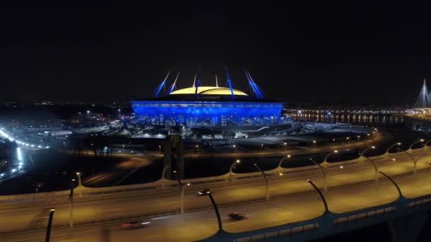 Aerial Video Saint Petersburg Stadium Also Called Zenit Arena 2018 — Stock Video