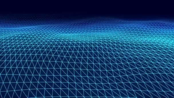 3d landscape grid in motion — Stock Video