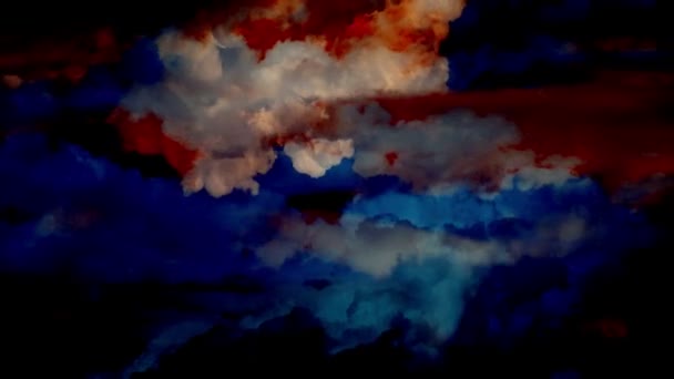 カラフルな山雲 — ストック動画