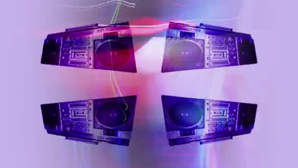 Abstrato boom boxes — Vídeo de Stock