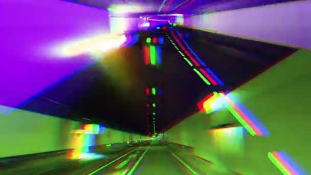 Color overlay tunnel — Stock Video