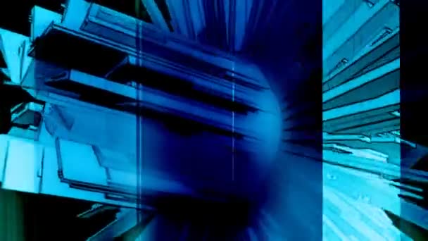 Abstrato turbina azul — Vídeo de Stock