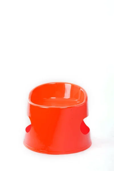 Red plastic chair — Stock Photo, Image