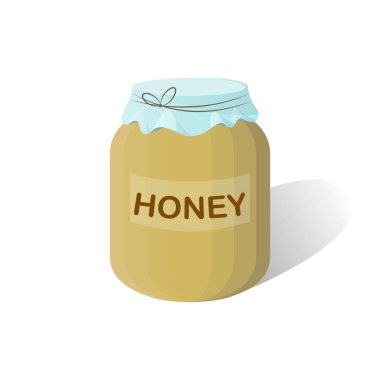 vektör çizim: bal ile petek üzerinde beyaz zemin üzerine 