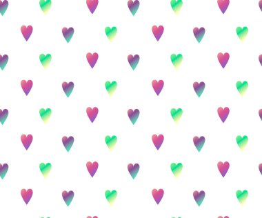 vektör desen: beyaz zemin üzerine geometrik Kalpler