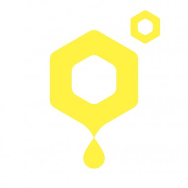 vektör çizim: petek siluet üzerinde beyaz zemin üzerine 