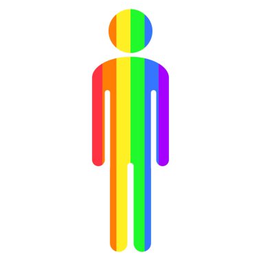 vektör çizim: gökkuşağı kişi