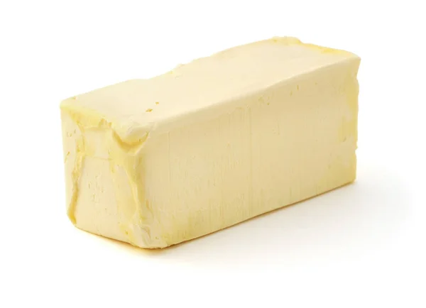Masło na białym tle Stick — Zdjęcie stockowe