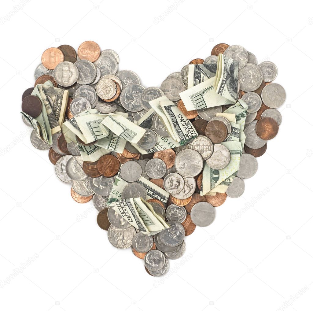 Isolated Money Heart