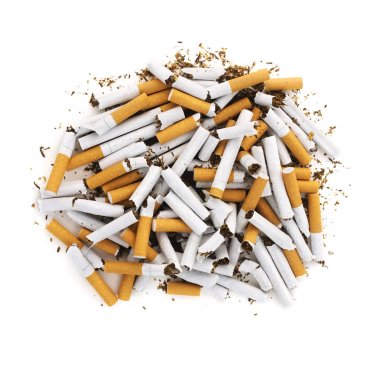 Isolated Crush Cigarettes  clipart