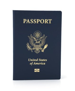 Beyaz izole pasaportla