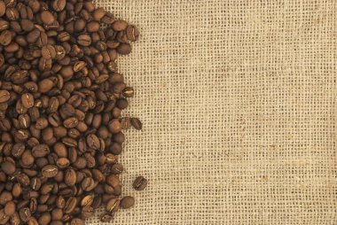 Kahve çekirdeği çuval bezi arka plan
